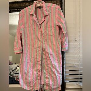 Ralph Lauren Pink and Gray Striped Shirt